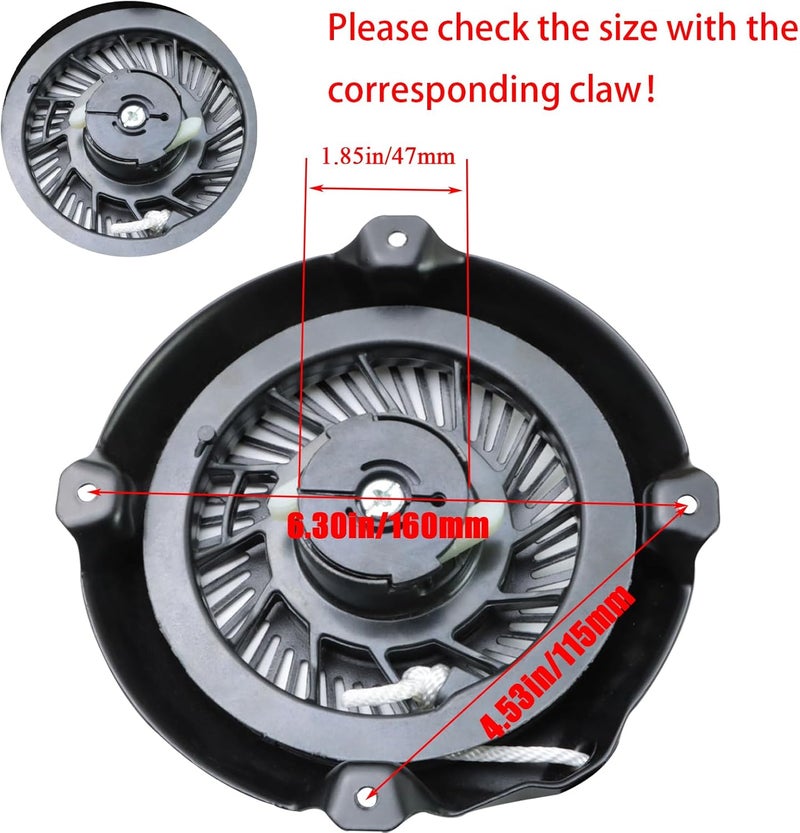 TKCBCD Store Pull Start Assembly Compatible with Briggs and Stratton 591301 693394 791670 795930 Recoil Starter Pull Start Assembly Compatible with Intek Pro 5.5hp and 6.5hp Engines - Image 2